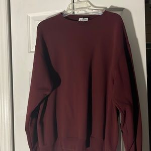 simple maroon crewneck